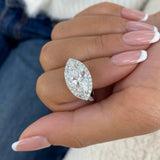 Sanera Engagement Ring 5ct TCW, White Gold 14K
