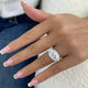 Sanera Engagement Ring 5ct TCW, White Gold 14K