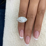 Sanera Engagement Ring 5ct TCW, White Gold 14K