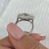 Sanera Engagement Ring 5ct TCW, White Gold 14K