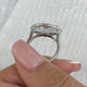 Sanera Engagement Ring 5ct TCW, White Gold 14K
