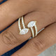 Marquise and round Band Ring 1.3ct TCW, Yellow Gold 14K