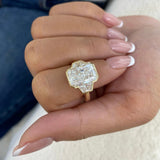 Valoria Engagement Ring 6.1ct TCW, Yellow Gold 14K