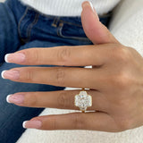 Valoria Engagement Ring 6.1ct TCW, Yellow Gold 14K