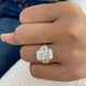 Valoria Engagement Ring 6.1ct TCW, Yellow Gold 14K