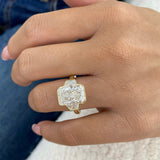 Valoria Engagement Ring 6.1ct TCW, Yellow Gold 14K