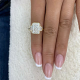Valoria Engagement Ring 6.1ct TCW, Yellow Gold 14K