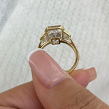 Valoria Engagement Ring 6.1ct TCW, Yellow Gold 14K