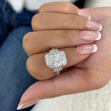 Eluré Engagement Ring 6ct TCW, White Gold 14K