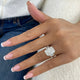 Eluré Engagement Ring 6ct TCW, White Gold 14K