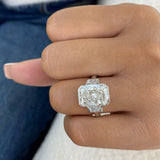 Eluré Engagement Ring 6ct TCW, White Gold 14K