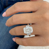 Eluré Engagement Ring 6ct TCW, White Gold 14K