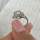 Eluré Engagement Ring 6ct TCW, White Gold 14K