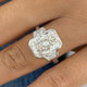 Eluré Engagement Ring 6ct TCW, White Gold 14K