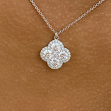 ROUND Pendant Necklace 2.1ct TCW, White Gold 14K