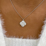 ROUND Pendant Necklace 2.1ct TCW, White Gold 14K