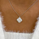 ROUND Pendant Necklace 2.1ct TCW, White Gold 14K
