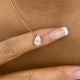 Pear Pendant Necklace 1ct TCW, Rose Gold 14K
