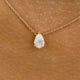 Pear Pendant Necklace 1ct TCW, Rose Gold 14K