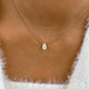Pear Pendant Necklace 1ct TCW, Rose Gold 14K