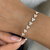 Round Tennis Bracelet 1.5ct TCW, Rose Gold 14K