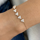 Round Tennis Bracelet 1.5ct TCW, Rose Gold 14K