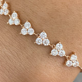Round Tennis Bracelet 1.5ct TCW, Rose Gold 14K