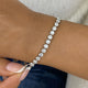 Round Tennis Bracelet 2.9ct TCW, White Gold 14K