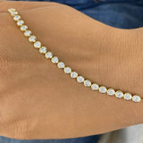 Round Tennis Bracelet 2.1ct TCW, Yellow Gold 14K