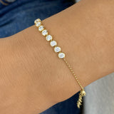 Round Tennis Bracelet 2.1ct TCW, Yellow Gold 14K