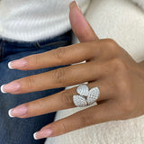 Leaves Band Fashion Ring 2.3ct TCW, 14K Gold