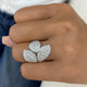 Leaves Band Fashion Ring 2.3ct TCW, 14K Gold