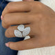 Leaves Band Fashion Ring 2.3ct TCW, 14K Gold