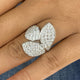 Leaves Band Fashion Ring 2.3ct TCW, 14K Gold