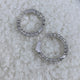 Round Hoop Earrings 2.6ct TCW, White Gold 14K