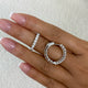 Round Hoop Earrings 2.6ct TCW, White Gold 14K
