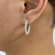 Round Hoop Earrings 2.6ct TCW, White Gold 14K