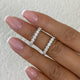 Round Hoop Earrings 2.6ct TCW, White Gold 14K