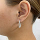 Round Hoop Earrings 2.6ct TCW, White Gold 14K