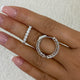 Round Hoop Earrings 2.6ct TCW, White Gold 14K