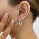 Round Hoop Earrings 2.6ct TCW, White Gold 14K