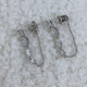Multishape Jacket Earrings 1.8ct TCW, White Gold 14K