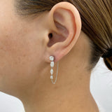 Multishape Jacket Earrings 1.8ct TCW, White Gold 14K