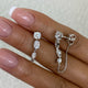 Multishape Jacket Earrings 1.8ct TCW, White Gold 14K