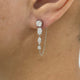Multishape Jacket Earrings 1.8ct TCW, White Gold 14K