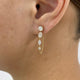 Multishape Jacket Earrings 1.8ct TCW, Yellow Gold 14K