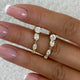 Multishape Jacket Earrings 1.8ct TCW, Yellow Gold 14K