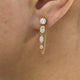 Multishape Jacket Earrings 1.8ct TCW, Yellow Gold 14K