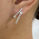 Round Drop Earrings 1.5ct TCW, White Gold 14K