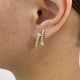 Round Drop Earrings 1.5ct TCW, Yellow Gold 14K